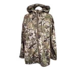 TrueTimer Tekari StrideFlex Camouflage Green Hooded Jacket 3XL Water Repellent